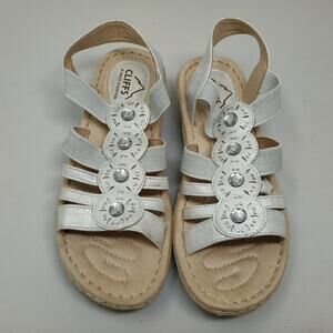 Cliffs by White Mountain Women's Silver Bling Sandals